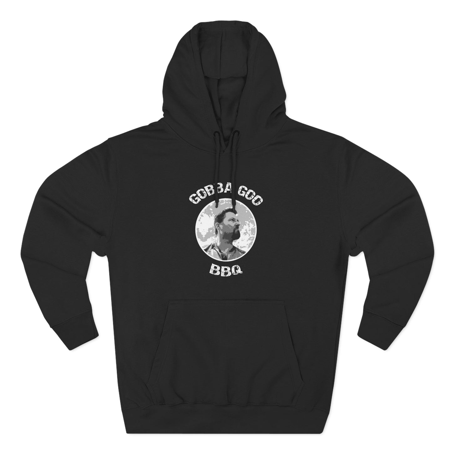 Black Gobba Goo BBQ Fleece Hoodie | Perfect for Summer Cookouts, Gifting, Outdoor Events, or Relaxing at Home, Unisex Pullover