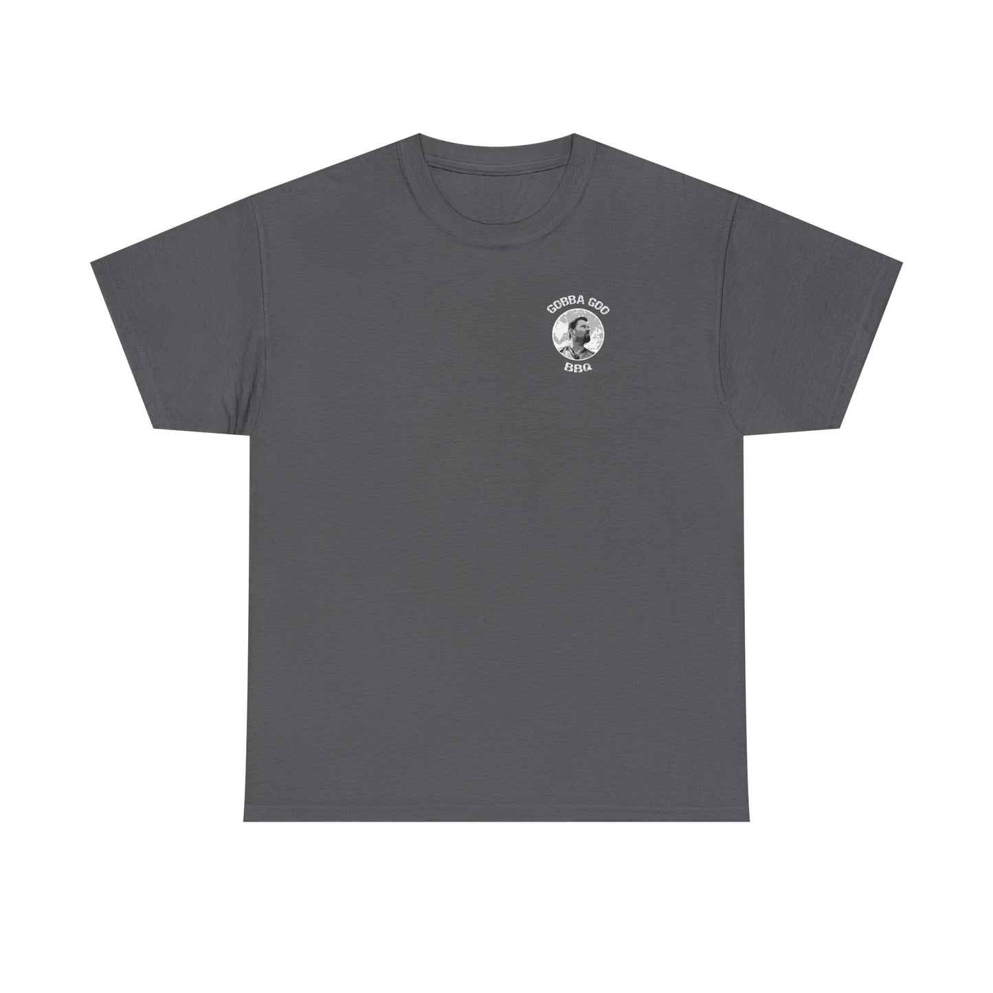Gray BBQ Unisex Heavy Cotton Tee, Graphic Tee, Casual Wear, Summer BBQ, Gift for Foodies, Comfortable T-Shirt