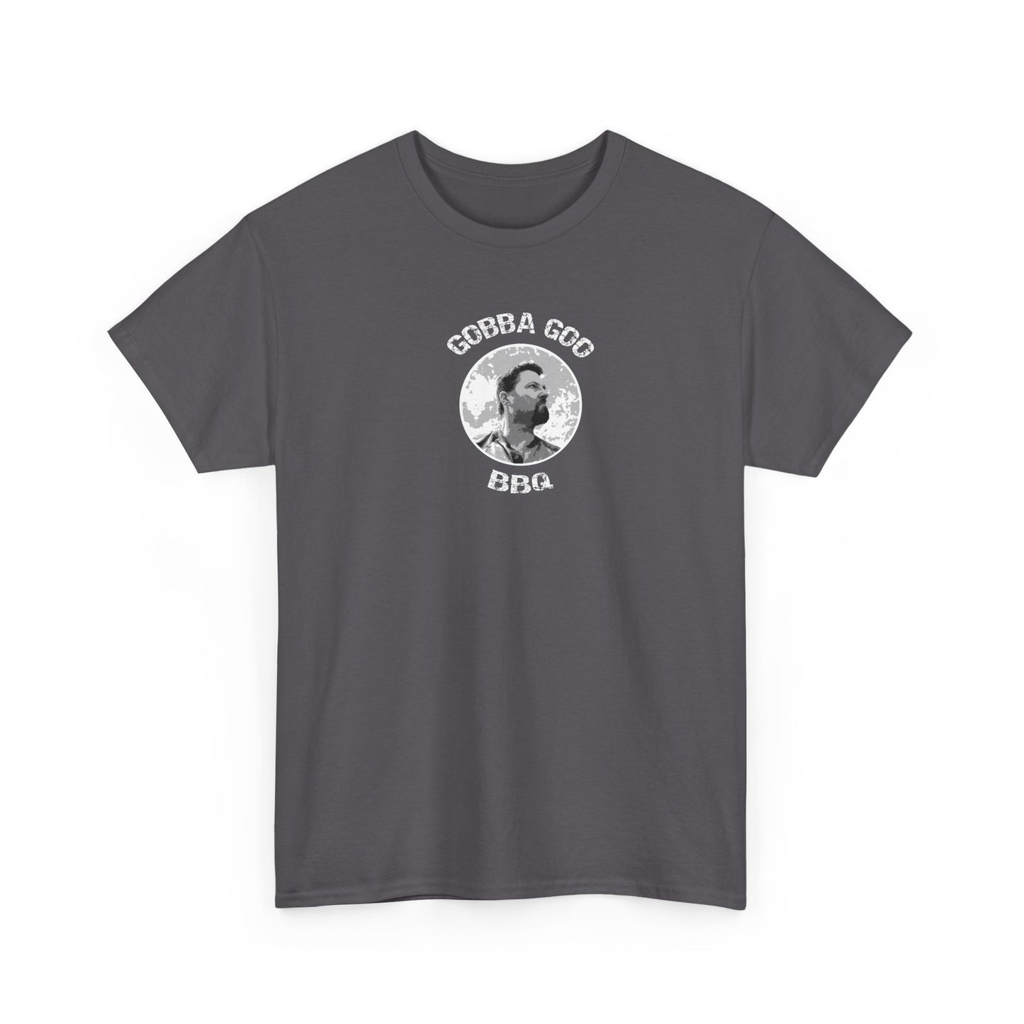 Charcoal Gray BBQ Unisex Heavy Cotton Tee, Graphic Tee, Casual Wear, Summer BBQ, Gift for Foodies, Comfortable T-Shirt