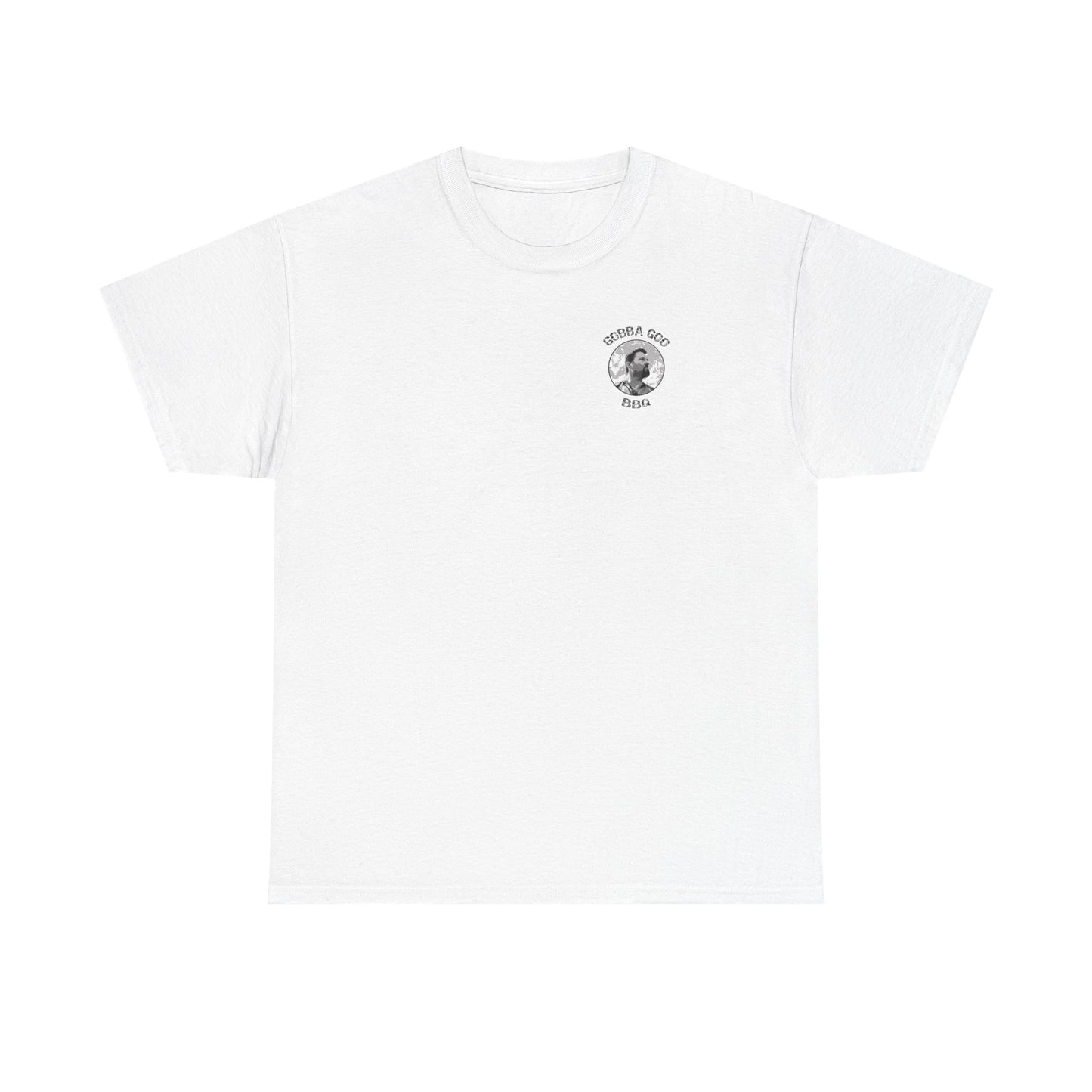 White BBQ Unisex Heavy Cotton Tee, Graphic Tee, Casual Wear, Summer BBQ, Gift for Foodies, Comfortable T-Shirt