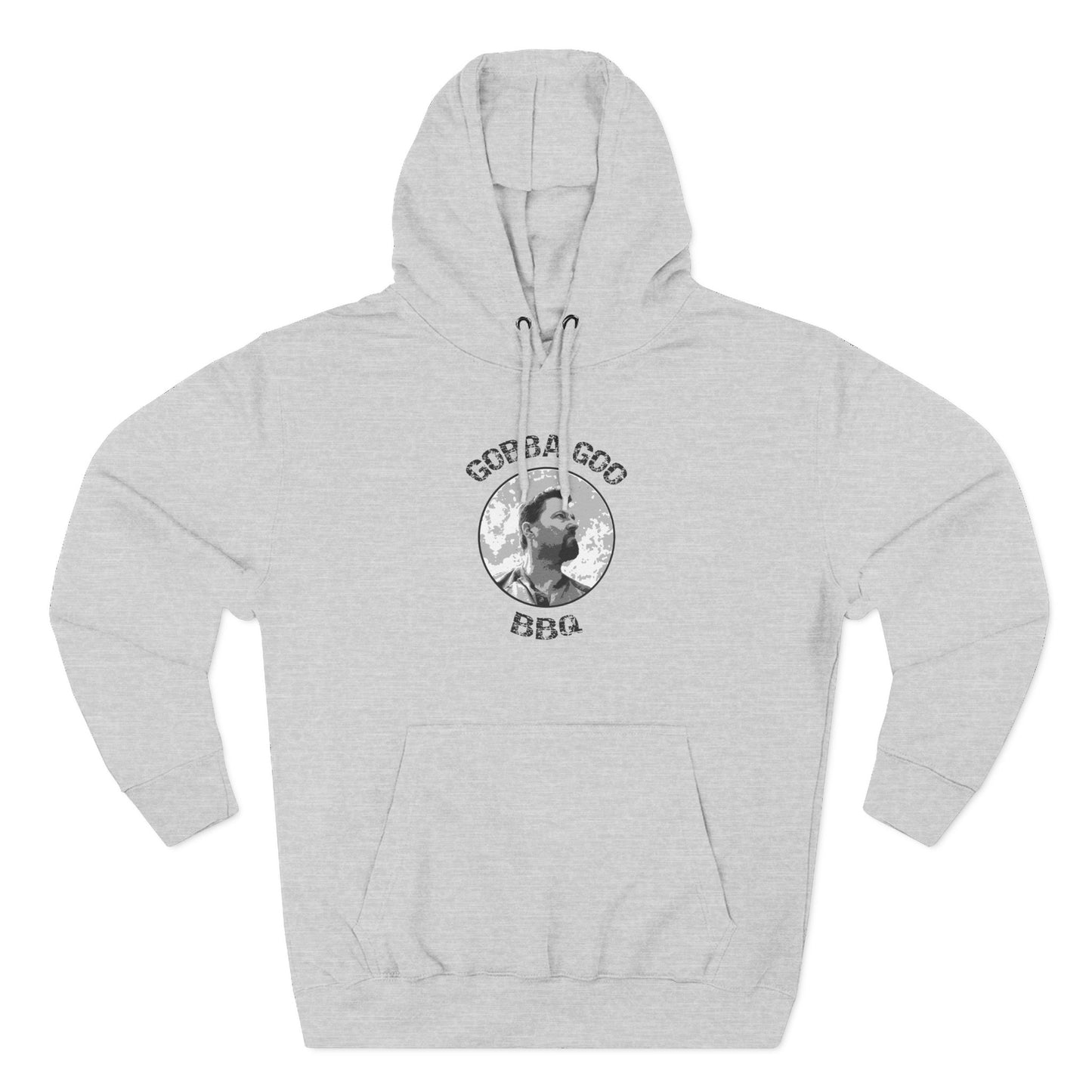 Gray Gobba Goo BBQ Fleece Hoodie | Perfect for Summer Cookouts, Gifting, Outdoor Events, or Relaxing at Home, Unisex Pullover
