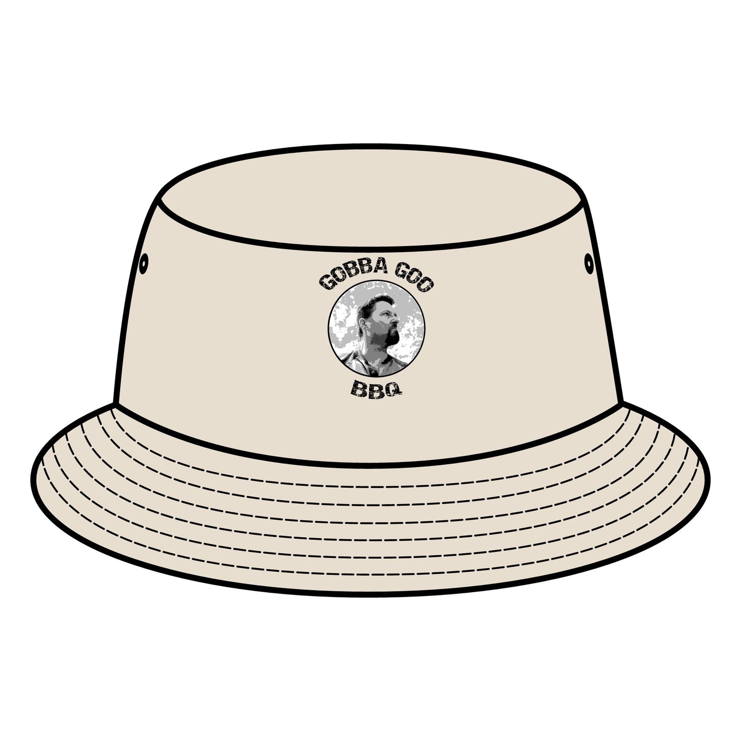 Army Gobba Goo BBQ Bucket Hat, Outdoor Sun Hat, Summer Accessory, Gift for Grill Lovers, Unisex Fashion, Family Cookouts