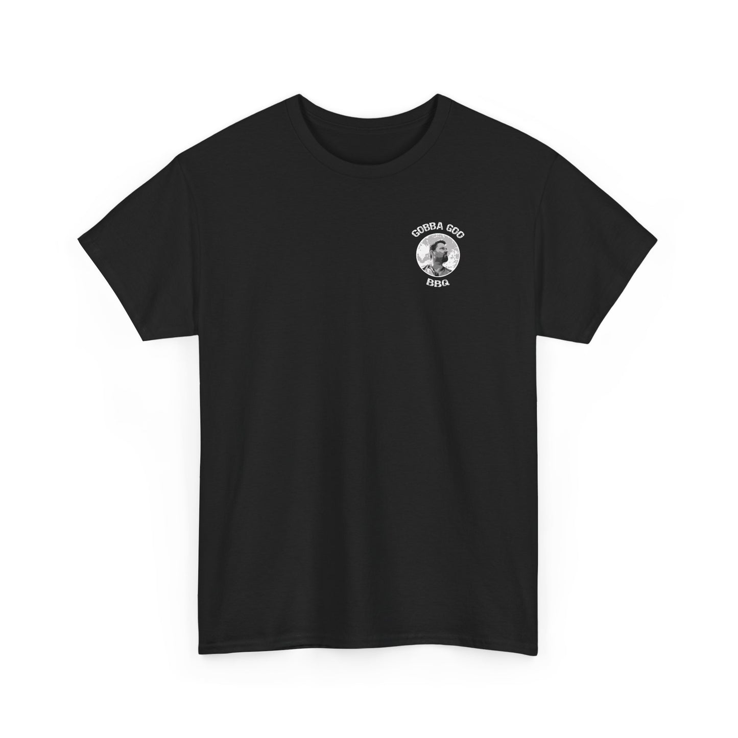 Black BBQ Unisex Heavy Cotton Tee, Graphic Tee, Casual Wear, Summer BBQ, Gift for Foodies, Comfortable T-Shirt