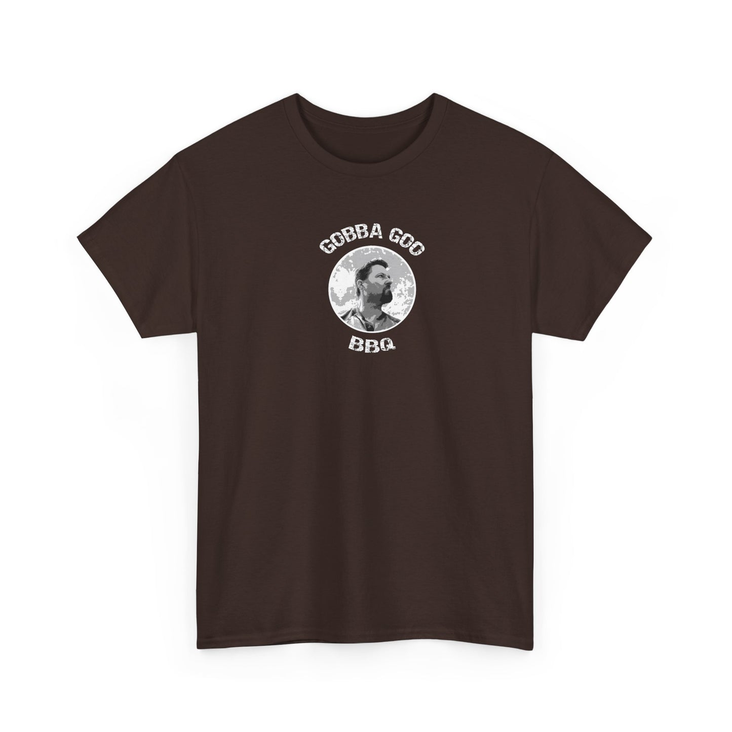 Brown BBQ Unisex Heavy Cotton Tee, Graphic Tee, Casual Wear, Summer BBQ, Gift for Foodies, Comfortable T-Shirt