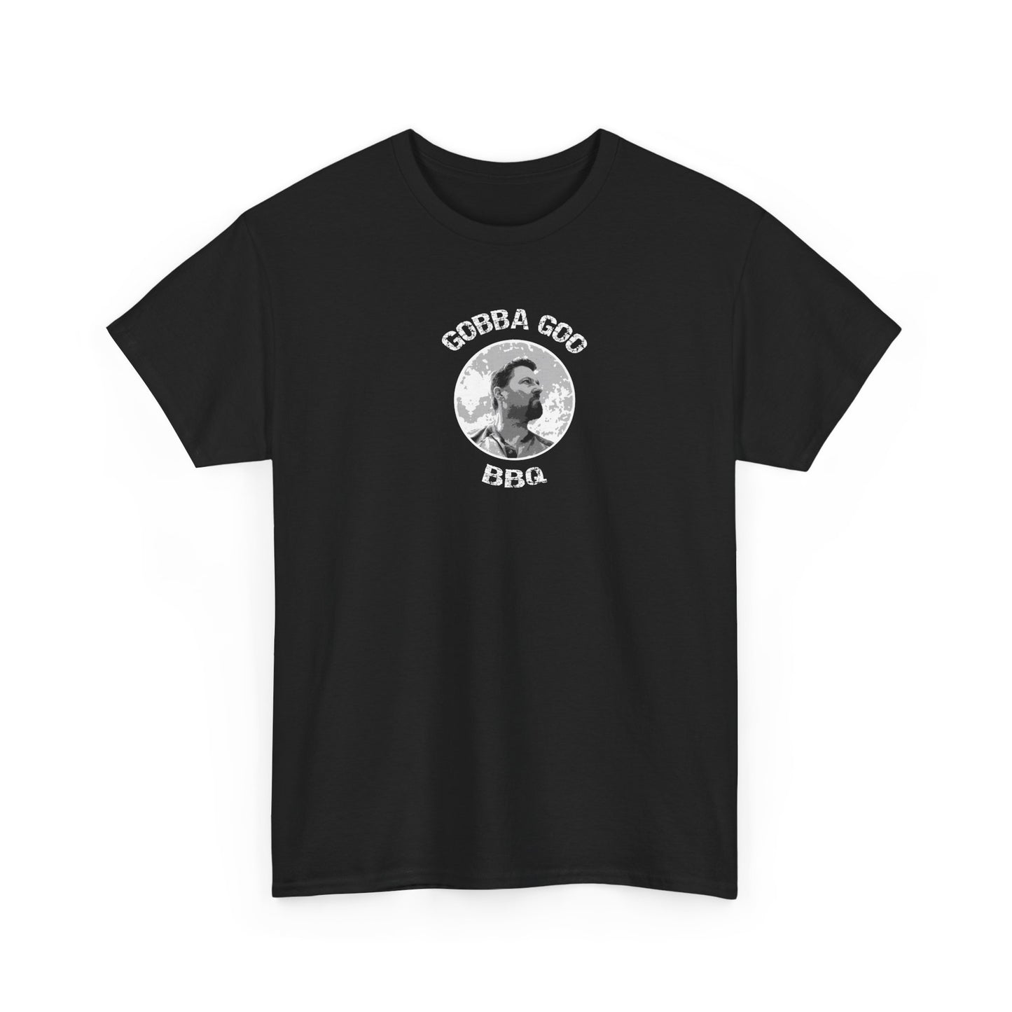 Black BBQ Unisex Heavy Cotton Tee, Graphic Tee, Casual Wear, Summer BBQ, Gift for Foodies, Comfortable T-Shirt
