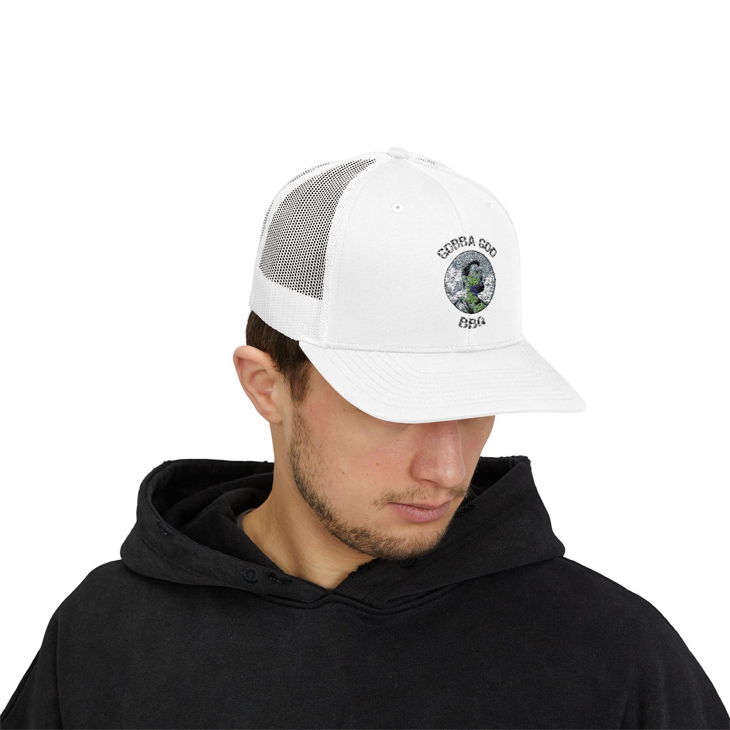 White Gobba Goo BBQ Snapback Trucker Cap - Fun Casual Headwear, Summer Party Accessory, Gift for Grilling Enthusiasts, Stylish Outdoor Gear, [...]