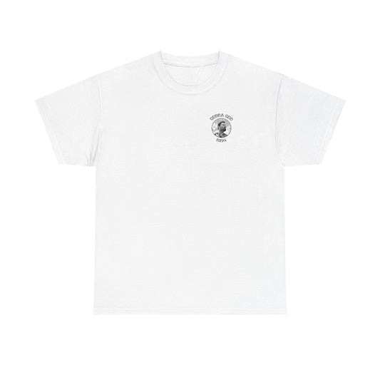 White BBQ Unisex Heavy Cotton Tee, Graphic Tee, Casual Wear, Summer BBQ, Gift for Foodies, Comfortable T-Shirt