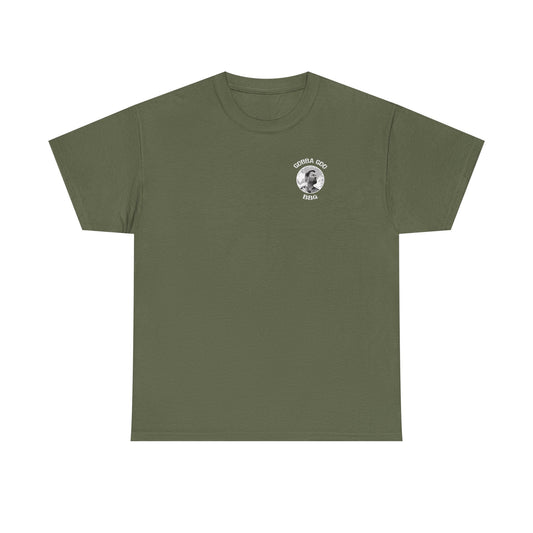 Army Green BBQ Unisex Heavy Cotton Tee, Graphic Tee, Casual Wear, Summer BBQ, Gift for Foodies, Comfortable T-Shirt