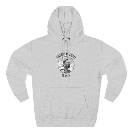 Gray Gobba Goo BBQ Fleece Hoodie | Perfect for Summer Cookouts, Gifting, Outdoor Events, or Relaxing at Home, Unisex Pullover