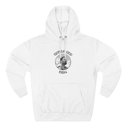White Gobba Goo BBQ Fleece Hoodie | Perfect for Summer Cookouts, Gifting, Outdoor Events, or Relaxing at Home, Unisex Pullover