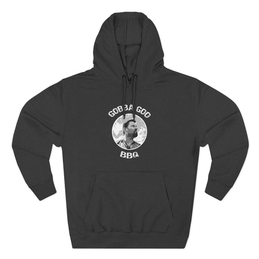 Charcoal Gobba Goo BBQ Fleece Hoodie | Perfect for Summer Cookouts, Gifting, Outdoor Events, or Relaxing at Home, Unisex Pullover