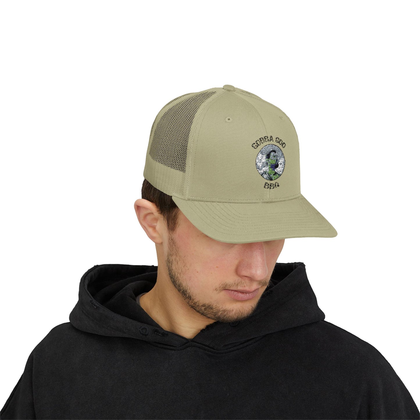 Khaki Gobba Goo BBQ Snapback Trucker Cap - Fun Casual Headwear, Summer Party Accessory, Gift for Grilling Enthusiasts, Stylish Outdoor Gear, [...]