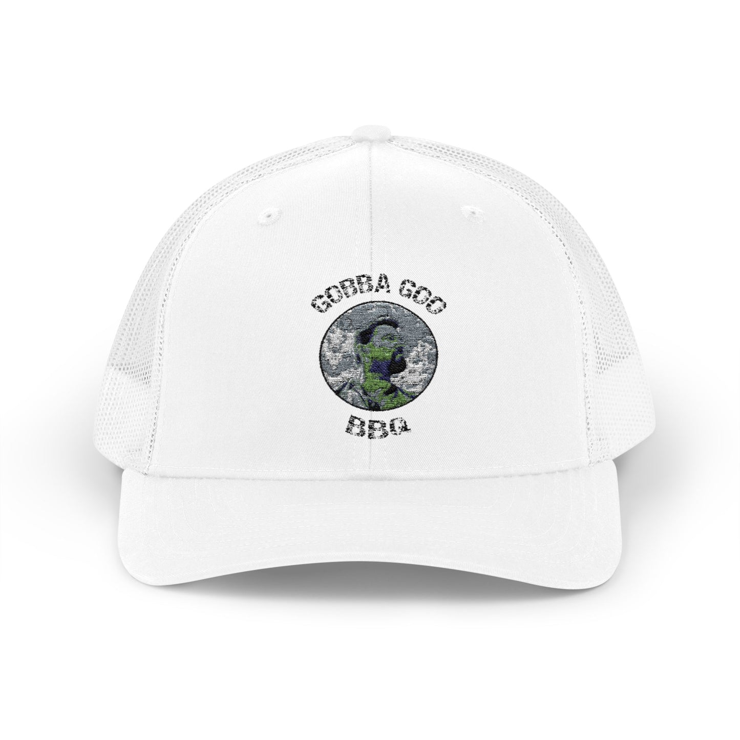 White Gobba Goo BBQ Snapback Trucker Cap - Fun Casual Headwear, Summer Party Accessory, Gift for Grilling Enthusiasts, Stylish Outdoor Gear, [...]