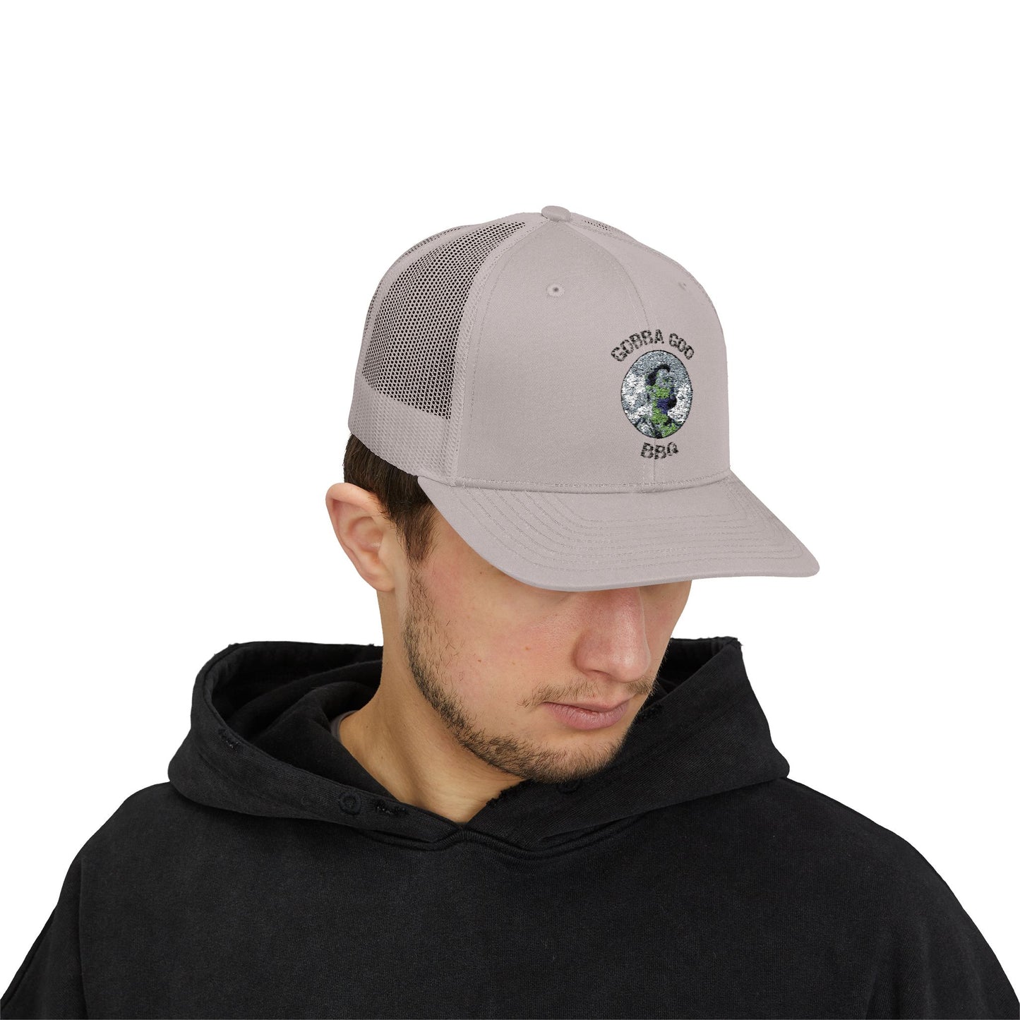 Khaki Gobba Goo BBQ Snapback Trucker Cap - Fun Casual Headwear, Summer Party Accessory, Gift for Grilling Enthusiasts, Stylish Outdoor Gear, [...]